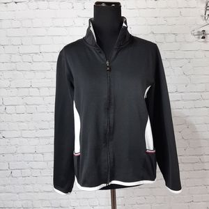 Silverwear NY Zip Up Athletic  Warm Up Jacket Larg